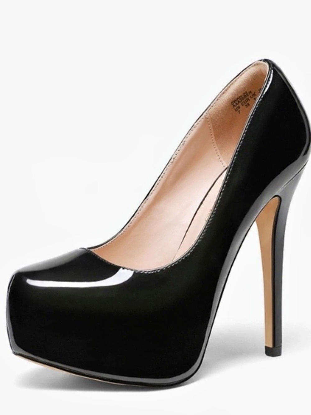 Dream Pairs black patten Stiletto high Heel Pumps 6.5 EUC women’s sexy shoes